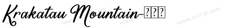 Krakatau Mountain字体转换